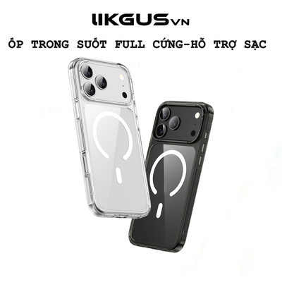Ốp Lưng Trong Chống Ố Vàng LIKGUSvn Chính Hãng Cho iPhone 12–16 | Siêu Mỏng | Hỗ Trợ Sạc Không Dây