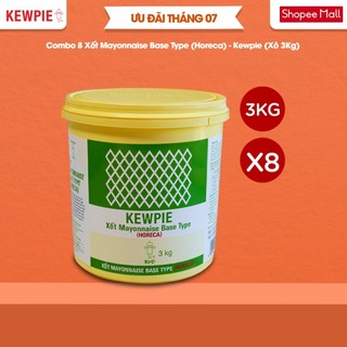 Combo 8 Xốt Mayonnaise Base Type (Horeca) - Kewpie (Xô 3Kg)