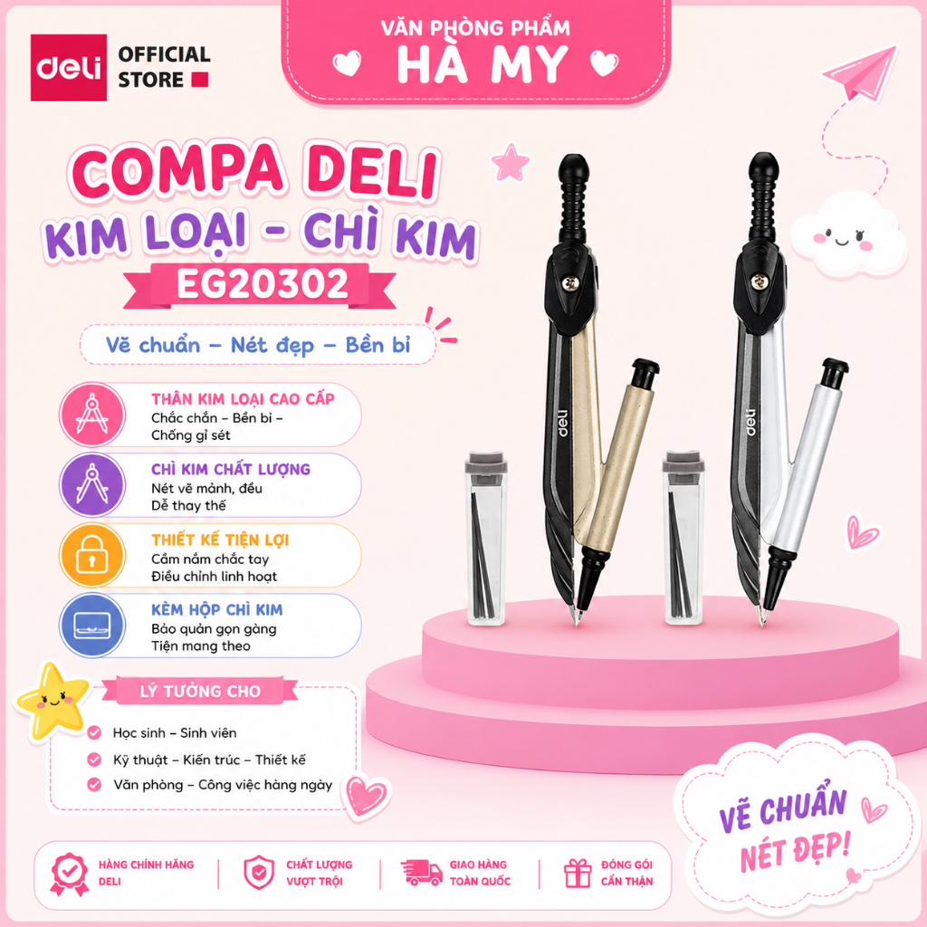 Compa Deli Kim Loại - Chì Kim - EG20302
