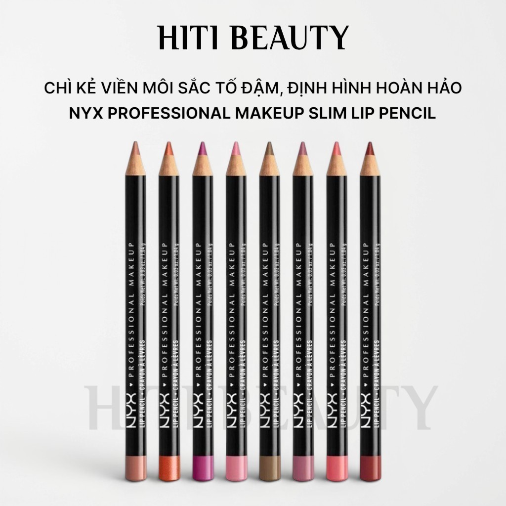 Chì Kẻ Viền Môi NYX Professional Makeup Slim Lip Pencil Sắc Tố Đậm, Định Hình Hoàn Hảo
