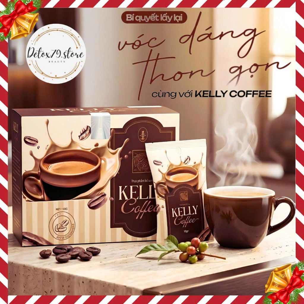 Kelly's vị Coffee, Cà phê hỗ trợ kiểm soát c.â.n n.ặ.n.g, Kelly detox (15gói/hộp)
