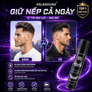 Combo 5 Chai Gôm Xịt Tóc KALANXUAN 420ML – Giữ Nếp Siêu Cứng, Nhanh Khô, Không Bết Tóc, Tạo Kiểu Nam Nữ
