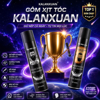 Combo 5 Chai Gôm Xịt Tóc KALANXUAN 420ML – Giữ Nếp Siêu Cứng, Nhanh Khô, Không Bết Tóc, Tạo Kiểu Nam Nữ