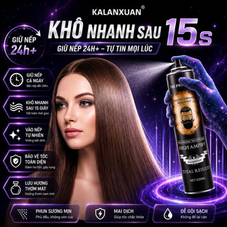 Combo 5 Chai Gôm Xịt Tóc KALANXUAN 420ML – Giữ Nếp Siêu Cứng, Nhanh Khô, Không Bết Tóc, Tạo Kiểu Nam Nữ