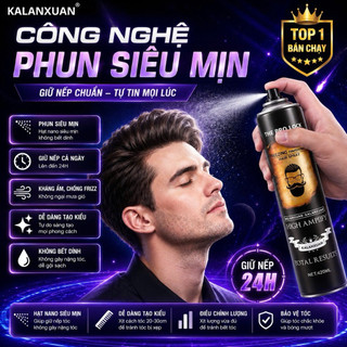 Combo 5 Chai Gôm Xịt Tóc KALANXUAN 420ML – Giữ Nếp Siêu Cứng, Nhanh Khô, Không Bết Tóc, Tạo Kiểu Nam Nữ