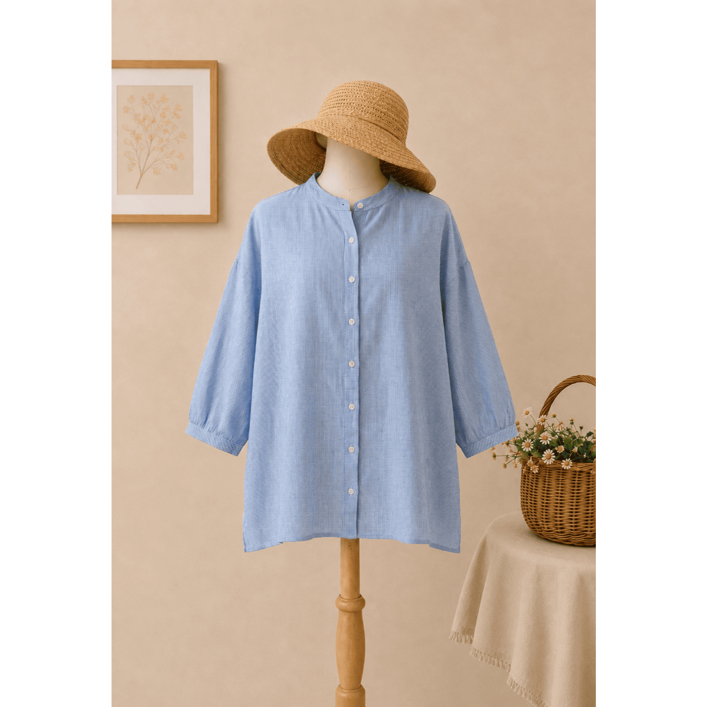 ÁO SƠ MI LINEN COTTON SAMANSA MOS2 2HAND NHẬT