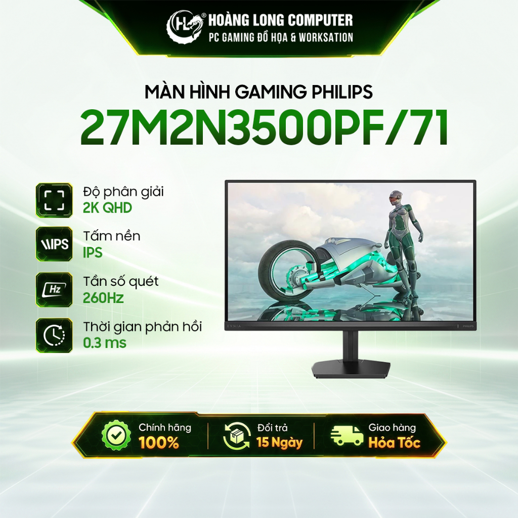 Màn Hình Philips 27M2N3500PF 27 Inch 2K 260Hz IPS 0.3ms Chuyên Game Chính Hãng, Bảo Hành 36 Tháng