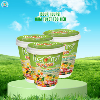 [Combo 3]Súp Nấm Tuyết Tóc Tiên Ăn Liền ISOUP HUUPS! Hũ 10G