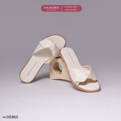 (Tăng 1 Size) Dép nữ xinh HÀ HUYỀN, dép nữ đi biển đế bệt - DE865