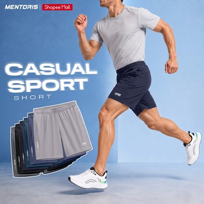 Quần Đùi Nam MENTORIS, Quần Short Gió Thể Thao,Thiết Kế Mềm Nhẹ, Thoáng Khí, Form Tôn Dáng MSR01 MASR25S001