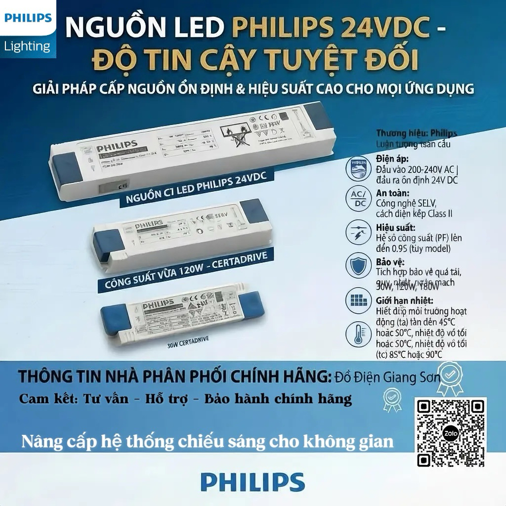 [PHILIPS] Chấn lưu điện tử LED Economic 24V DC Philips