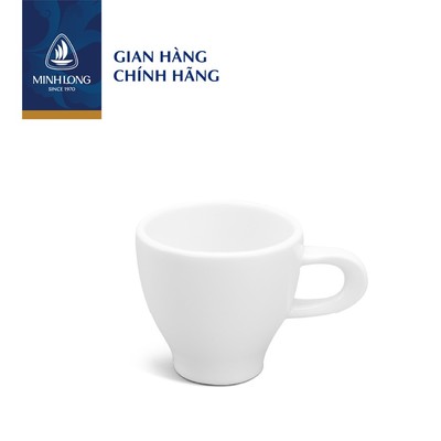 Tách Espresso 0.15 L + Dĩa Lót Tách Oval Sứ Minh Long 14 x 10 cm  - Daisy Ly's - Trắng Ngà