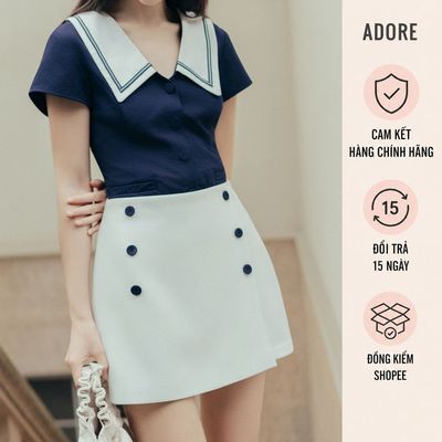 [ ADORE ] Quần chân váy trắng phối khuy trang trí 613SK4001