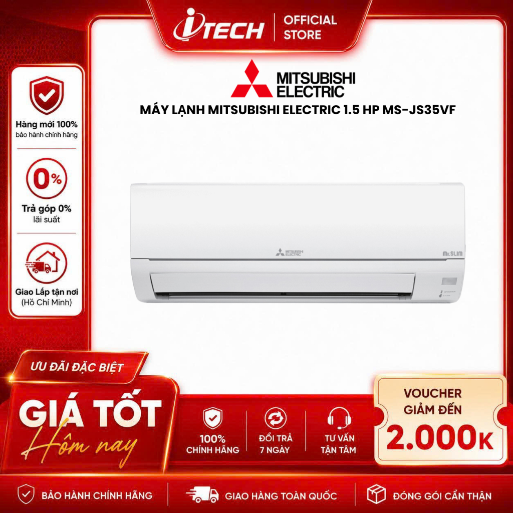 Máy lạnh Mitsubishi Electric 1.5 HP MS-JS35VF - Hàng chính hãng