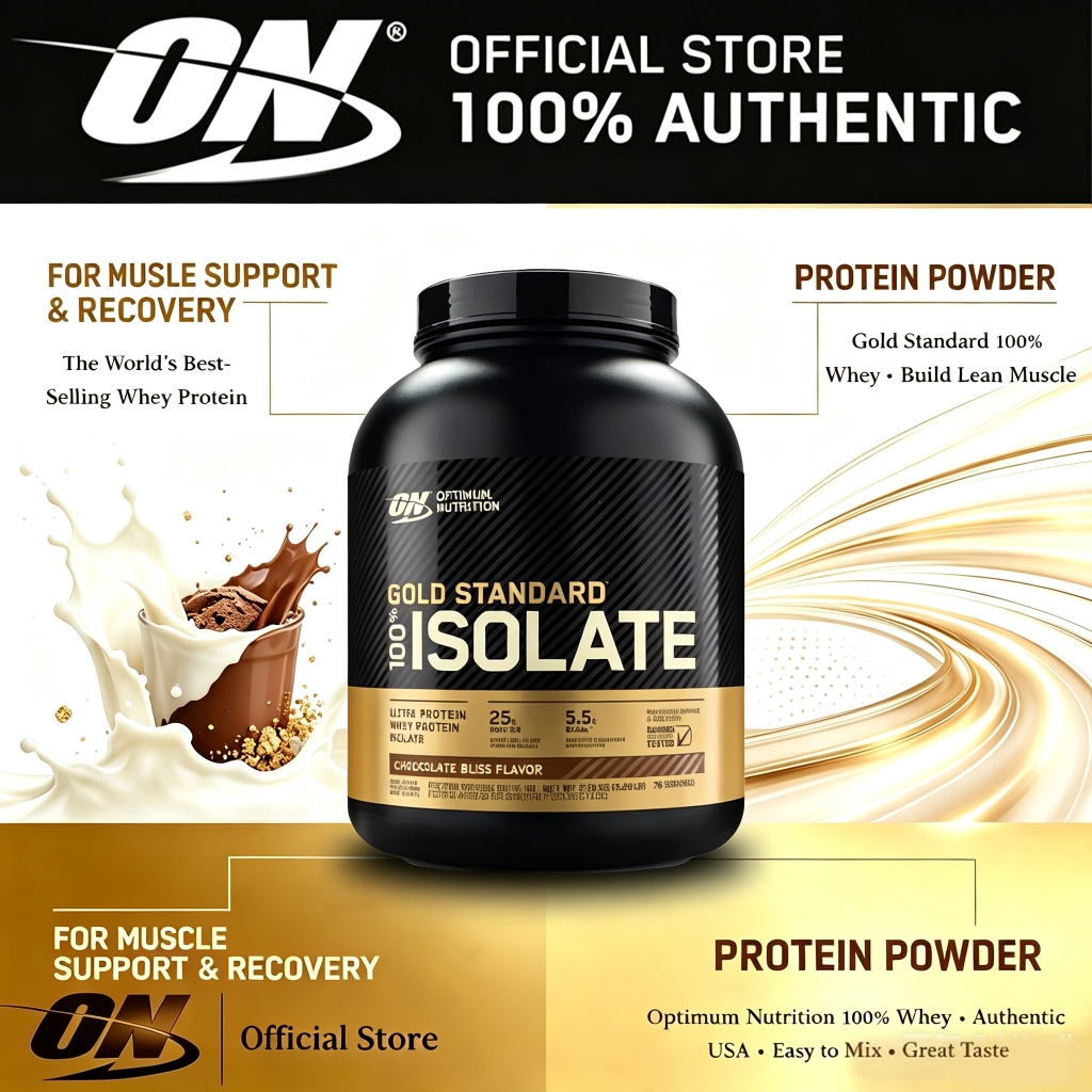 Optimum Nutrition Gold Standard 100% Isolate, Protein Powder, Chocolate Bliss,Whey Protein Isolate