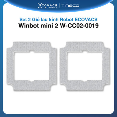 Set 2 Giẻ lau kính dùng cho Ecovacs Winbot mini 2 W-CC02-0019