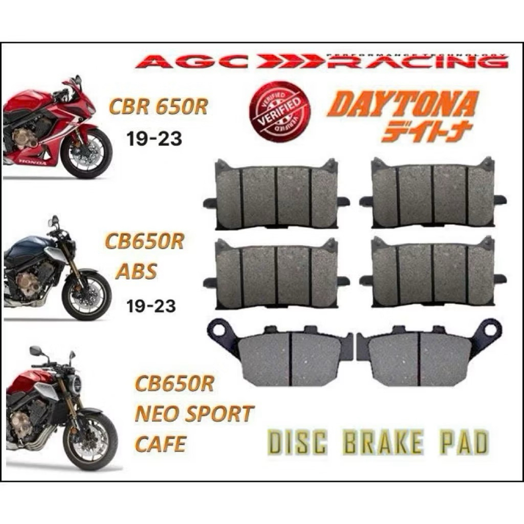 Má phanh (Bố thắng) trước + sau Honda CBR650R CB650R 2019-2022 | Bố thắng đĩa CB650R CBR650R CB CBR 
