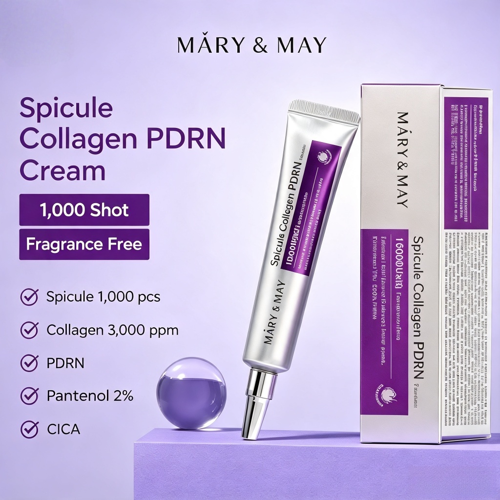 MẪU MỚI Kem Dưỡng Chống Lão Hoá, Phục Hồi, Mịn Da MARY&MAY Collagen 1000/ Spicule Retinol PDRN Cream