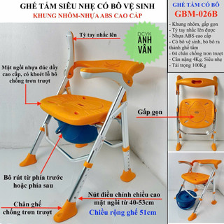 (HOẢ TỐC HCM) GHẾ BÔ GHẾ TẮM GẤP GỌN CHO NGƯỜI GIÀ NGƯỜI BỆNH