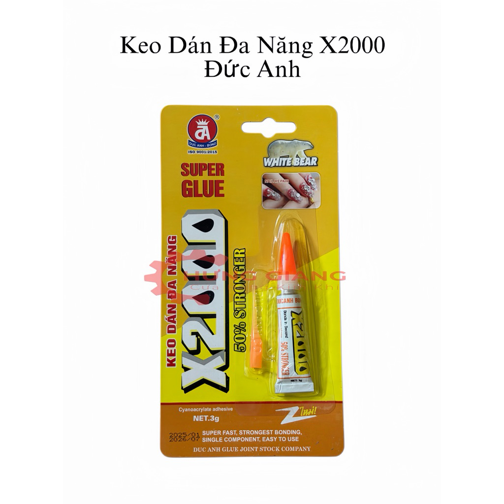 [3 TUÝP] Keo Dán Đa Năng X2000 Đức Anh Chính Hãng Siêu Dính