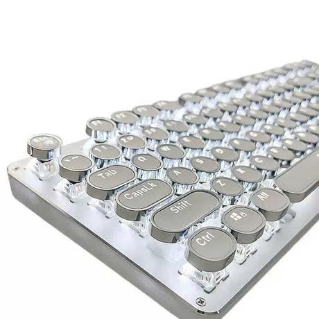Bộ Keycap 104 Phím PBT Trắng Shine Through Xuyên LED OEM Cho Bàn Phím Cơ Cherry Akko Aula GMK67 F87