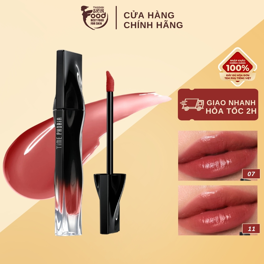 Son Tint Time Phoria Bóng Lì, Bền Màu Stellar Dust Lip Stain 5ml ThegioiSkinfood