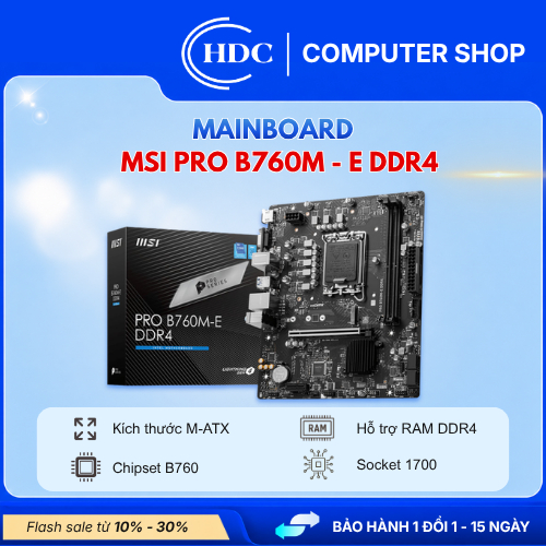 MAINBOARD MSI PRO B760M - E DDR4