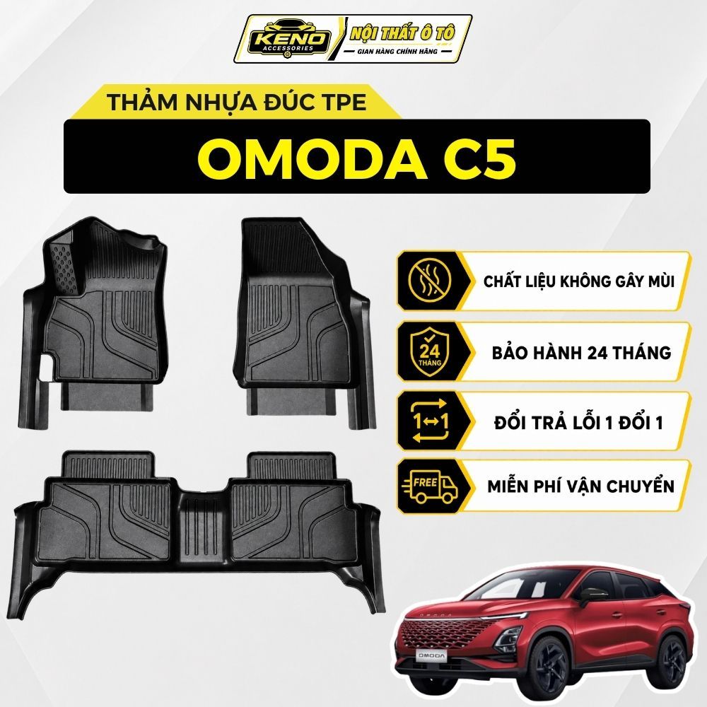 Thảm Lót Sàn Ô Tô OMODA C5 Tràn Viền, Thảm Lót Sàn TPE Chuẩn Form, Chống Nước, Không Mùi, KENO AUTO