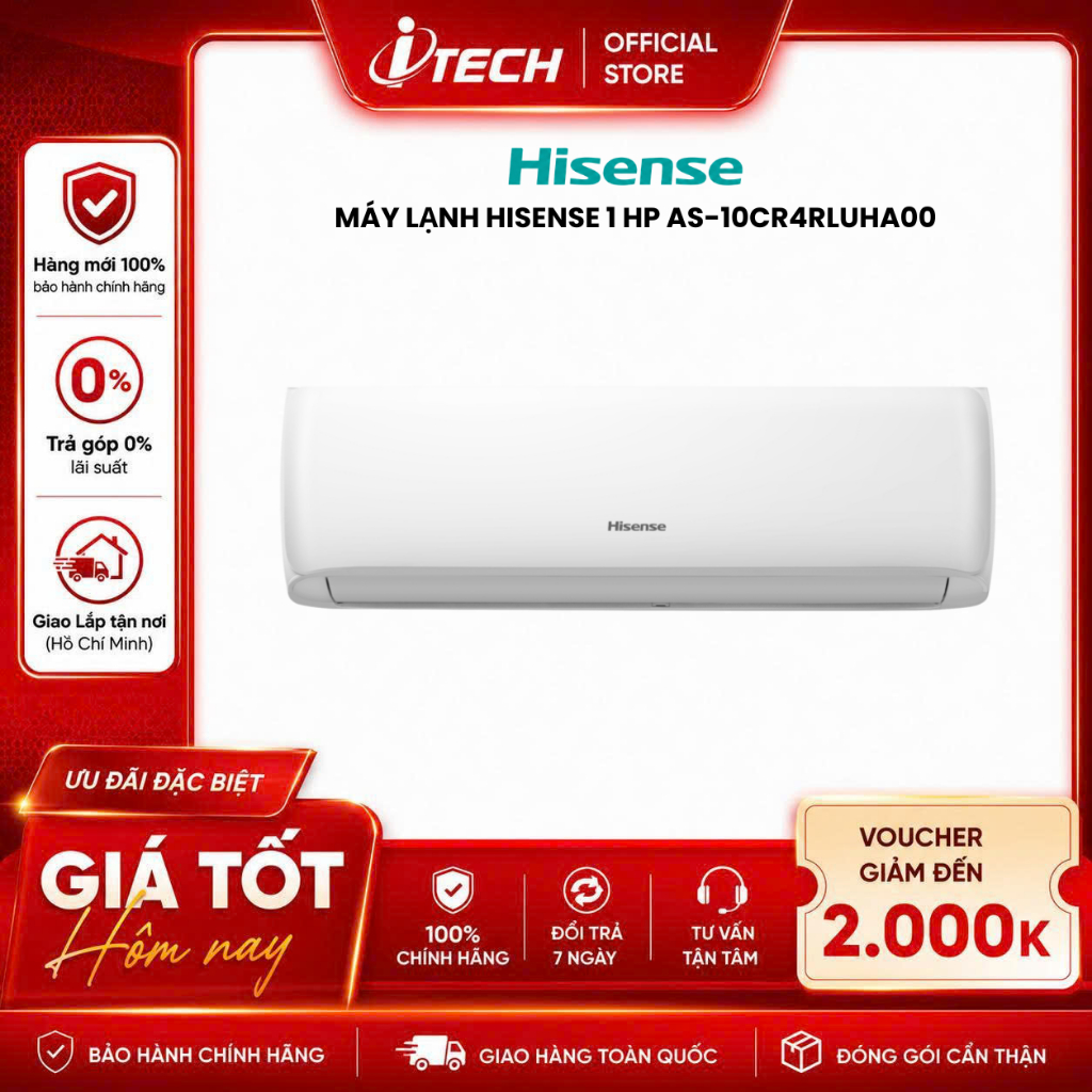 AS-10CR4RLUHA00 - Máy lạnh Hisense 1HP AS-10CR4RLUHA00 - Hàng chính hãng