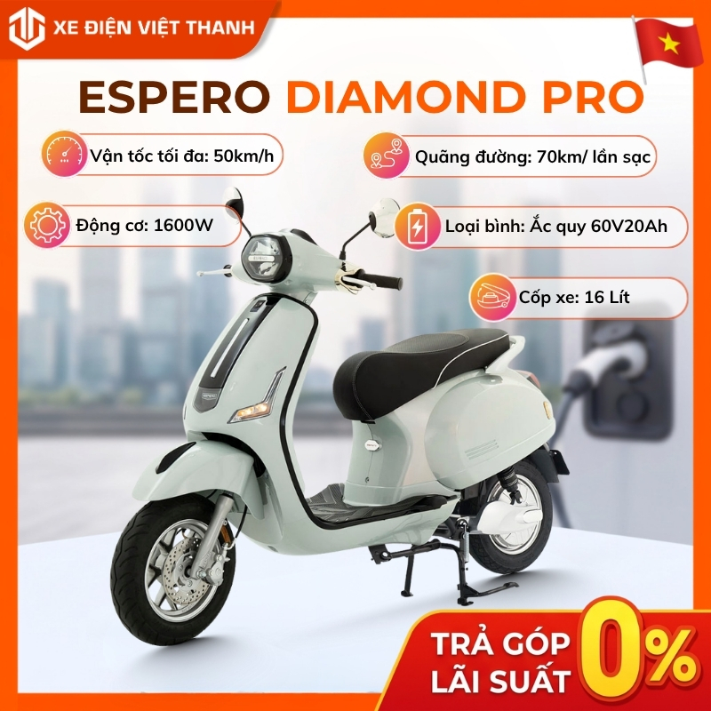 [Nhận tại HN] Xe Máy Điện Espero Diamond Pro