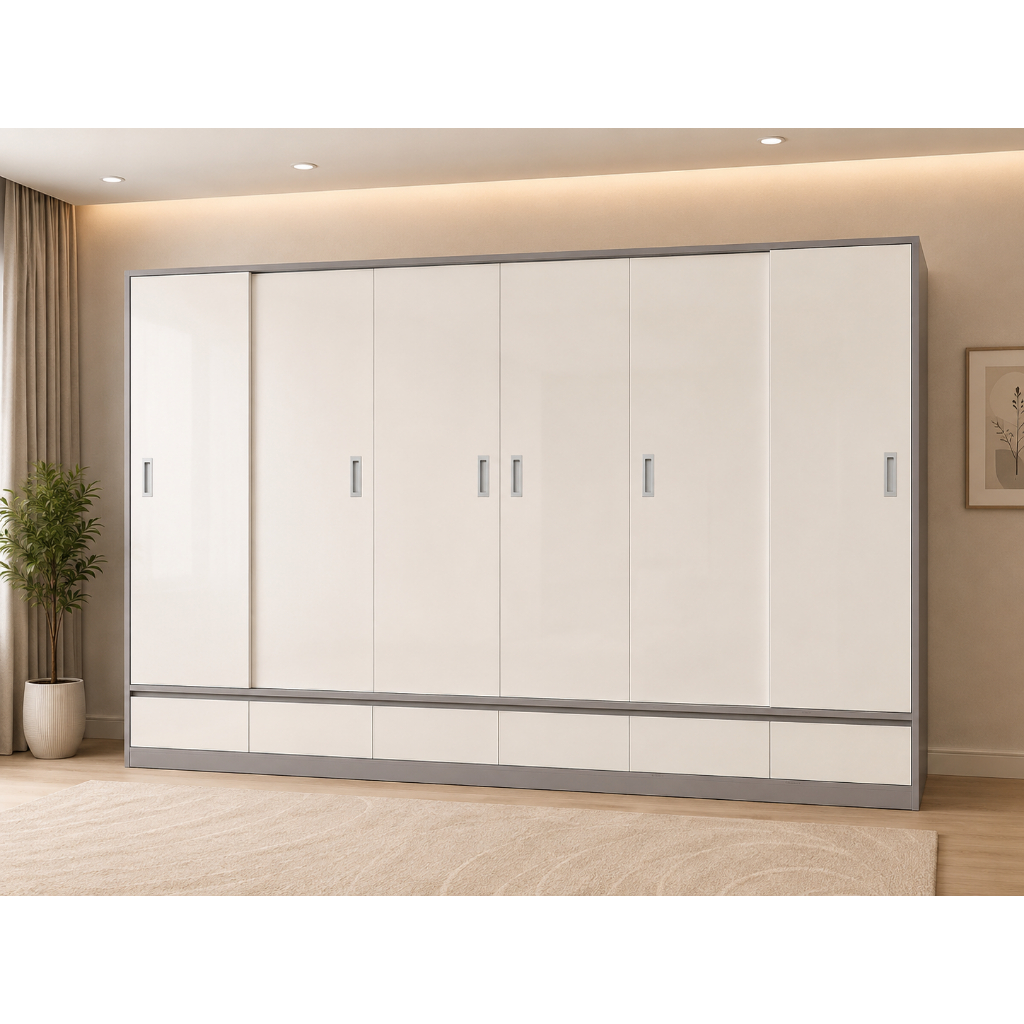 [SIÊU RẺ] Tủ quần áo cửa lùa nhựa Ecoplast cao 2mx2m4 -  kích thước rộng rãi cho khách