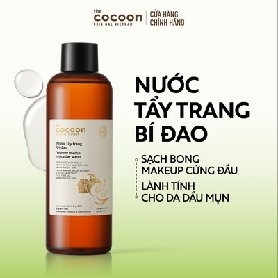 Bigsize - Nước tẩy trang bí đao Cocoon tẩy sạch makeup & giảm dầu 500ml