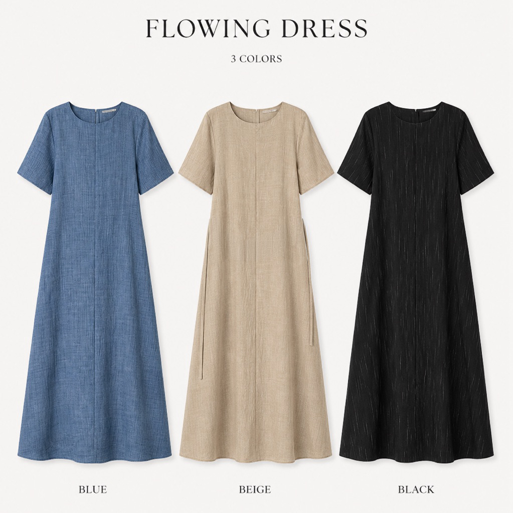 Flowing Dress (3 Colors) | abela.studio