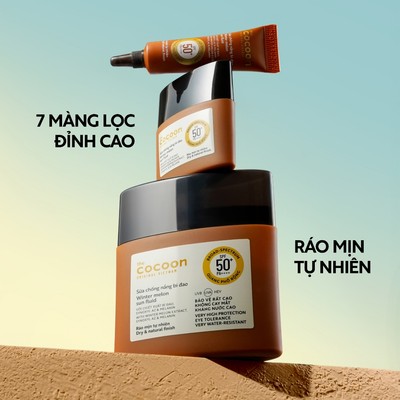 Sữa chống nắng bí đao - Ráo mịn tự nhiên SPF 50+, UVA-PF 62.6 Cocoon 50ml