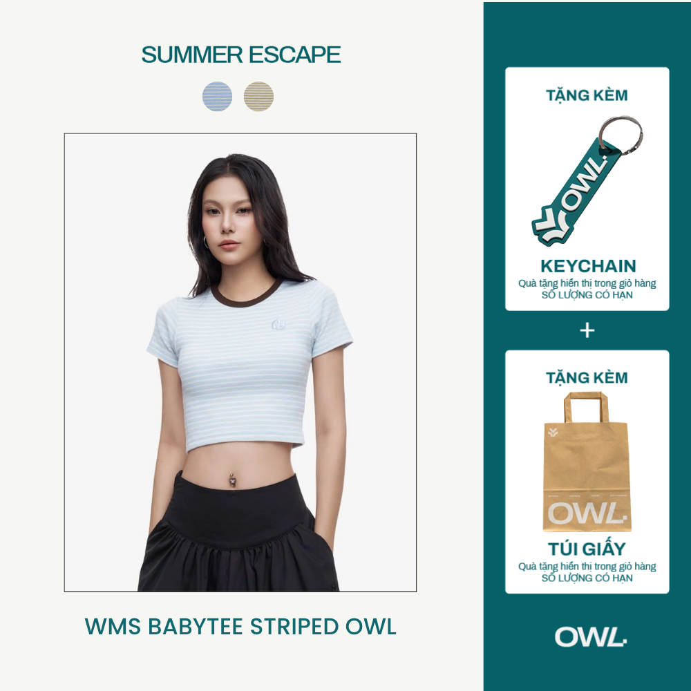 Áo thun nữ Owlbrand Babytee Striped