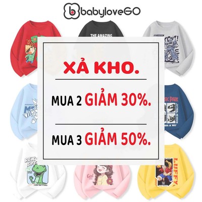 [XẢ KHO] Áo thu đông dài tay cho bé gái BabyloveGO áo cho bé mềm mịn thoáng mát in hình dễ thương GIAO MẪU NGẪU NHIÊN