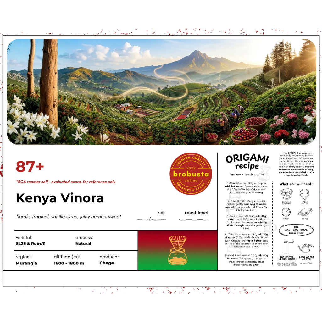[100gr] Specialty Arabica vùng Kenya - Specialty Coffee pha Espresso / Pour-over / V60 / Aeropress /