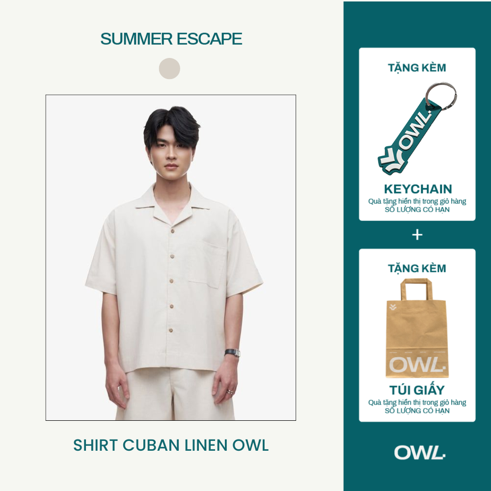 Áo sơ mi Cuban Owlbrand Linen