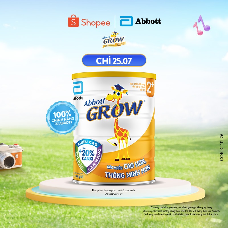 Sữa bột Abbott Grow 2+ loại 800g
