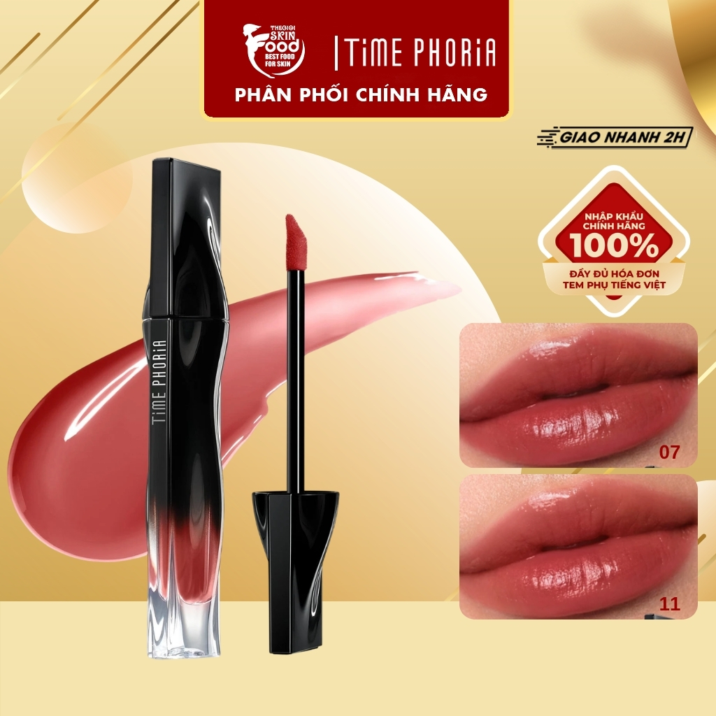 Son tint Time Phoria Bóng Lì, Bền Màu Stellar Dust Lip Stain 5ml ThegioiSkinfood