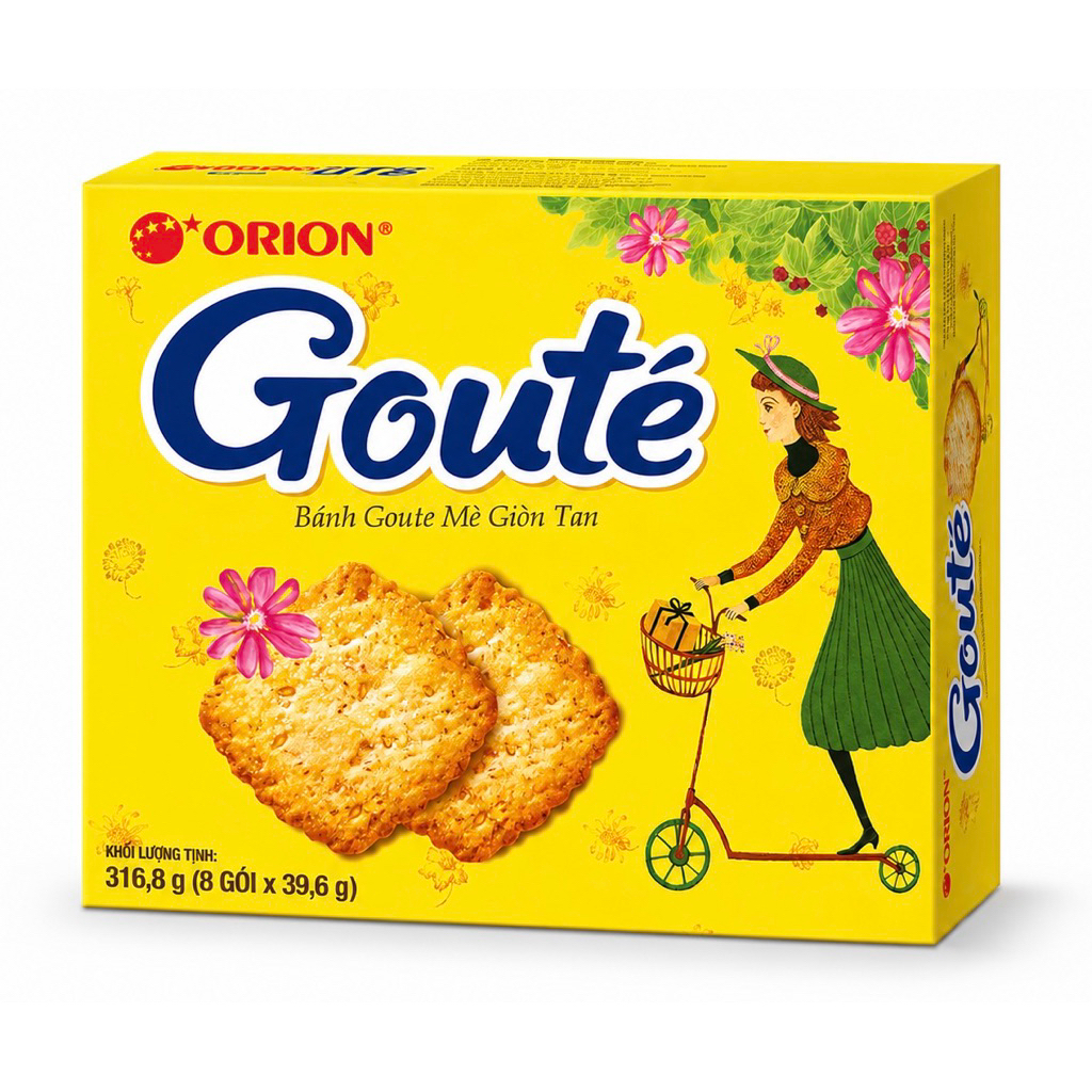 BÁNH GOUTE MÈ GIÒN TAN HỘP 316,8G (8 GÓI)