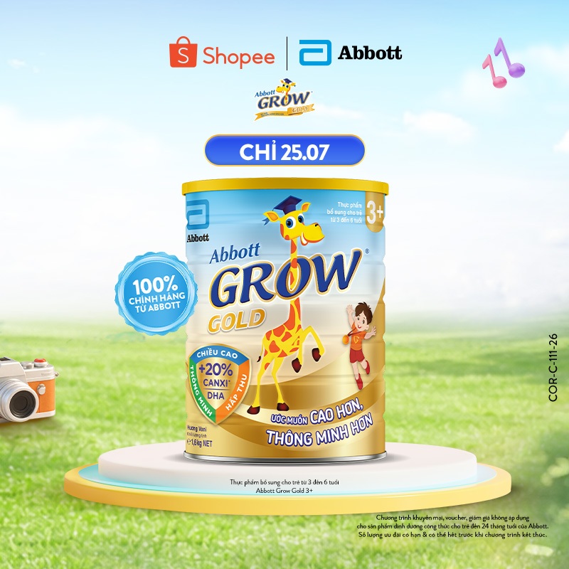 Sữa bột Abbott Grow Gold 3+ loại 1.6kg