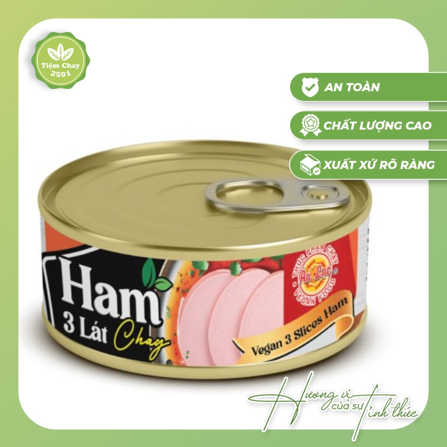 Ham 3 lát chay 150g | Thực phẩm chay ăn liền đóng hộp cao cấp, đồ chay | Tiệm Chay 2501