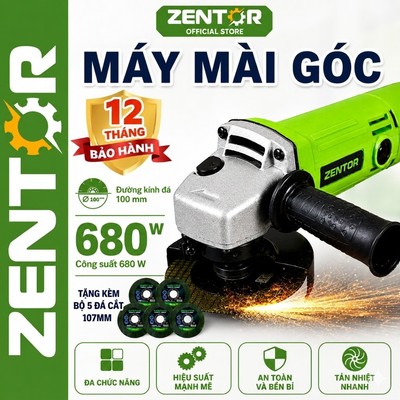 [Tặng 5 Đá Cắt] Máy mài góc Máy cắt cầm tay ZENTOR công suất 680W chính hãng chất lượng cao - Bảo hành 12 tháng