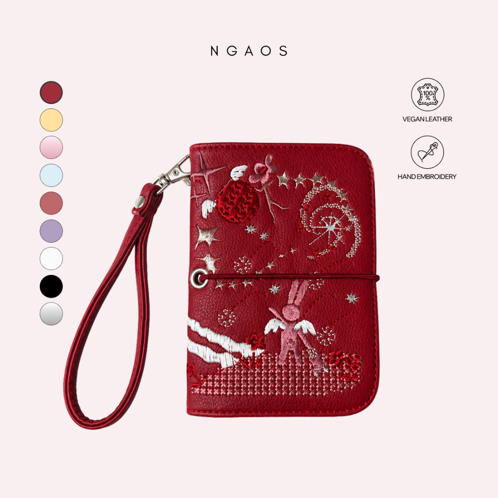 Journey Passport Cover - NGAOS - Vegan Leather - Hand Embroidery