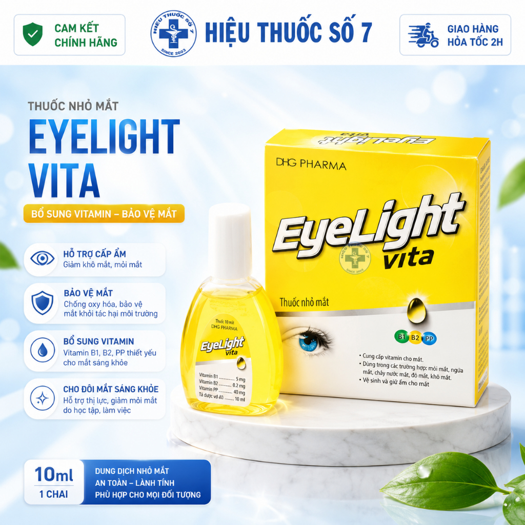 Nhỏ mắt Eyelight Vita Yellow chai 10ml