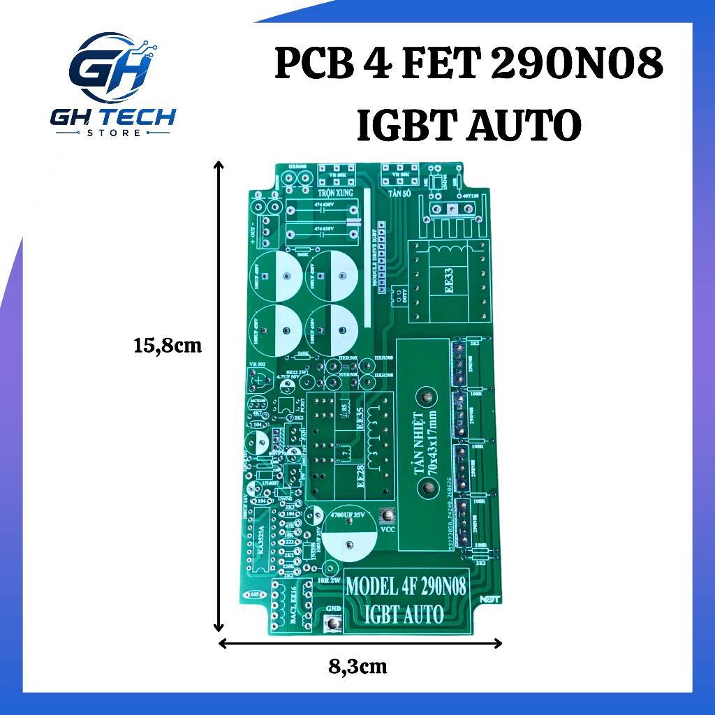 MẠCH PCB 4 FET LỚN IGBT - GH TECH STORE