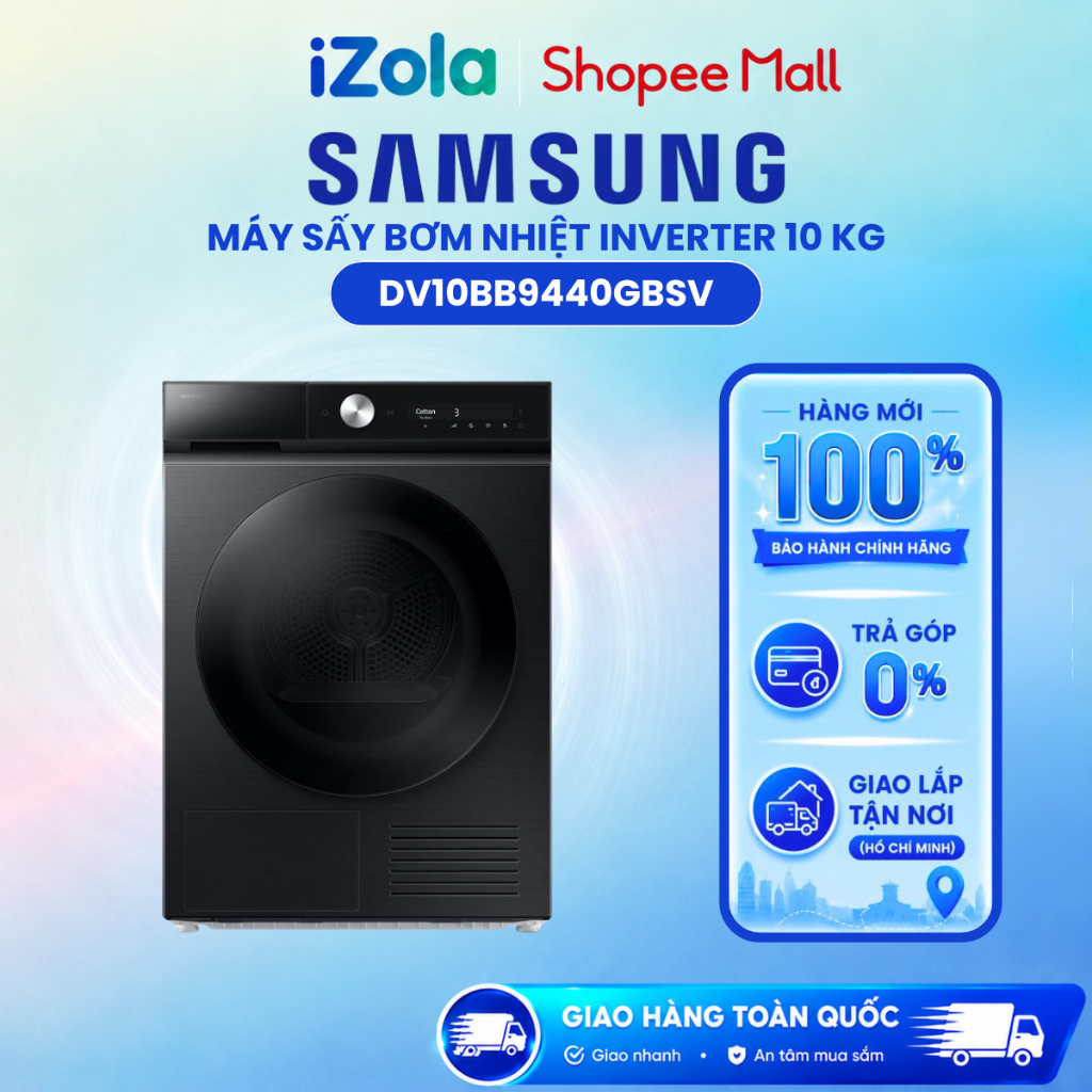 DV10BB9440GB/SV - Máy sấy bơm nhiệt Samsung 10 Kg DV10BB9440GBSV - Hàng chính hãng