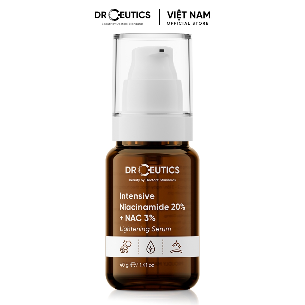 [Chính hãng]DrCeutics Phiên Bản Nâng Cấp Serum Intensive Niacinamide 20% + NAC 3% Hỗ Trợ Mờ Thâm Sán