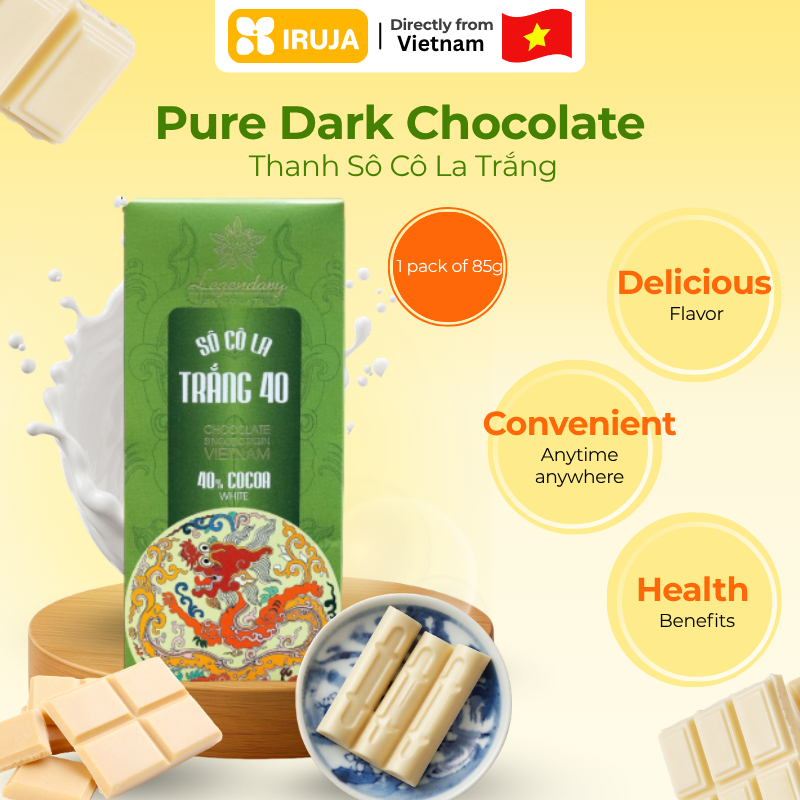 [IRUJA] SOCOLA TRẮNG LEGENDARY 40% 85G